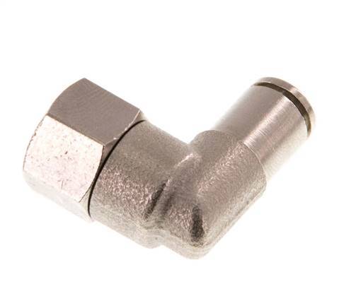 4mm x G1/8'' 90deg Elbow Push-in Fitting with Female Threads Brass NBR Rotatable [2 Pieces]