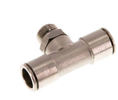14mm x G3/8'' Inline Tee Push-in Fitting with Male Threads Brass NBR Rotatable