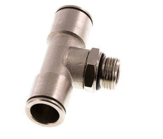 14mm x G3/8'' Inline Tee Push-in Fitting with Male Threads Brass NBR Rotatable