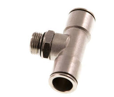 14mm x G3/8'' Inline Tee Push-in Fitting with Male Threads Brass NBR Rotatable