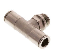 8mm x G1/4'' Inline Tee Push-in Fitting with Male Threads Brass FKM Rotatable