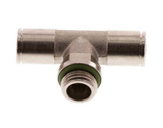 8mm x G1/4'' Inline Tee Push-in Fitting with Male Threads Brass FKM Rotatable