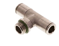 8mm x G1/4'' Inline Tee Push-in Fitting with Male Threads Brass FKM Rotatable