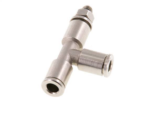 té à angle droit 5mm x M 5 Raccord enfichable à filets mâles Laiton NBR Rotatif