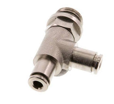 4mm x G1/4'' Right Angle Tee Push-in Fitting with Male Threads Brass NBR Rotatable