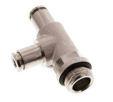 4mm x G1/4'' Right Angle Tee Push-in Fitting with Male Threads Brass NBR Rotatable