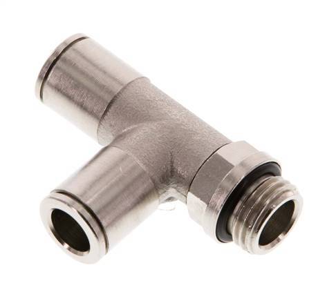 8mm x G1/4'' Right Angle Tee Push-in Fitting with Male Threads Brass NBR Rotatable