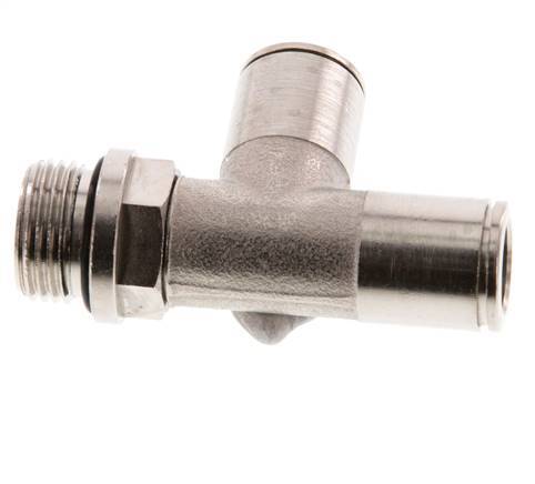 10mm x G3/8'' Right Angle Tee Push-in Fitting with Male Threads Brass NBR Rotatable