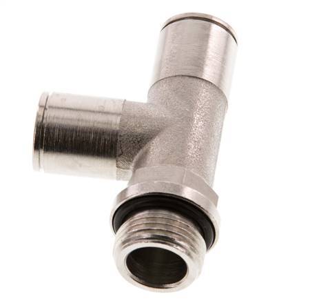 10mm x G3/8'' Right Angle Tee Push-in Fitting with Male Threads Brass NBR Rotatable