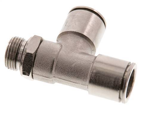 14mm x G3/8'' Right Angle Tee Push-in Fitting with Male Threads Brass NBR Rotatable