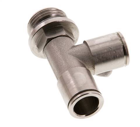 12mm x G1/2'' Right Angle Tee Push-in Fitting with Male Threads Brass NBR Rotatable