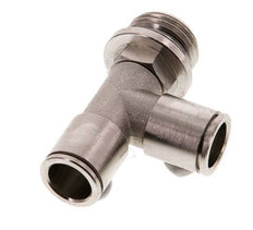 12mm x G1/2'' Right Angle Tee Push-in Fitting with Male Threads Brass NBR Rotatable