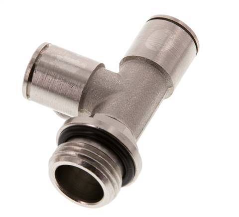 12mm x G1/2'' Right Angle Tee Push-in Fitting with Male Threads Brass NBR Rotatable