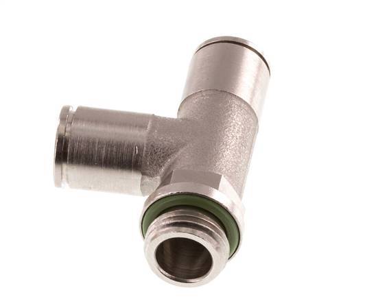 raccord enfichable en T à angle droit 8mm x G1/4'' avec filets mâles laiton FKM rotatif