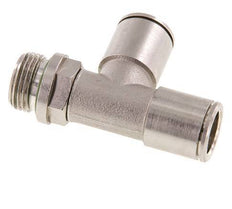 raccord enfichable en T à angle droit 12mm x G3/8'' avec filets mâles laiton FKM rotatif