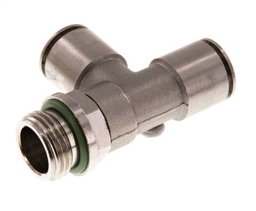 14mm x G1/2'' Right Angle Tee Push-in Fitting with Male Threads Brass FKM Rotatable