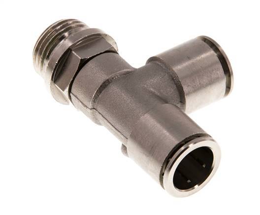 raccord enfichable en T à angle droit 14mm x G1/2'' avec filets mâles laiton FKM rotatif