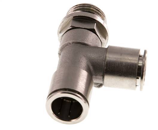 raccord enfichable en T à angle droit 14mm x G1/2'' avec filets mâles laiton FKM rotatif