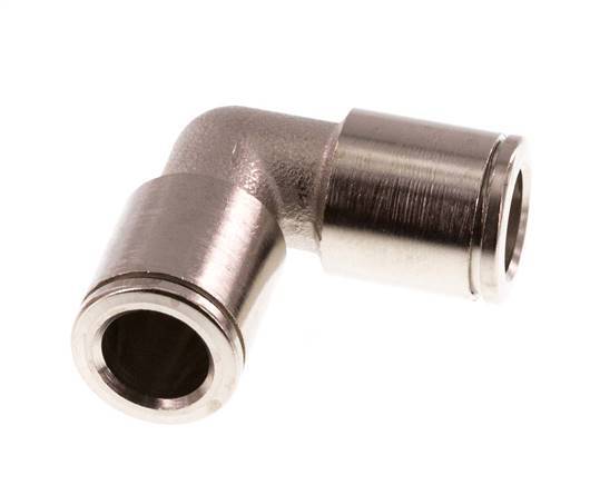 Raccord enfichable coudé 8mm 90deg Laiton FKM [2 Pièces].