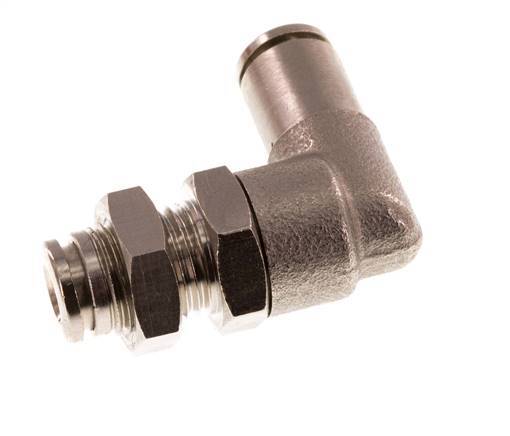 4mm 90deg Elbow Push-in Fitting Brass NBR Bulkhead