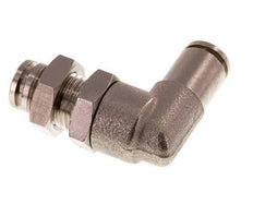 4mm 90deg Elbow Push-in Fitting Brass NBR Bulkhead