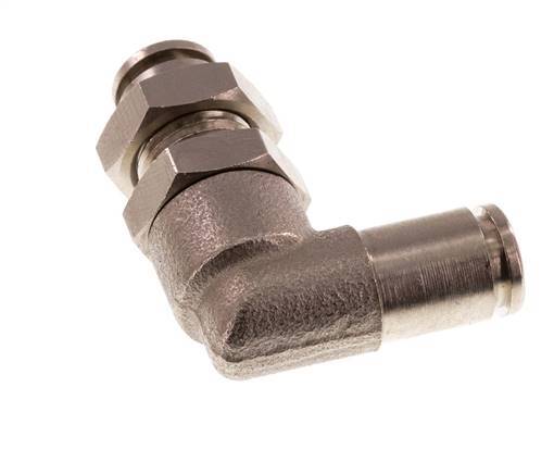 4mm 90deg Elbow Push-in Fitting Brass NBR Bulkhead