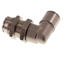 10mm 90deg Elbow Push-in Fitting Brass NBR Bulkhead