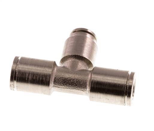 4mm x 6mm Tee Push-in Fitting Brass NBR