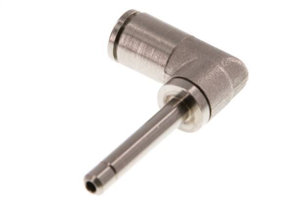 4mm x 4mm 90deg Elbow Push-in Fitting with Plug-in Brass NBR Long Sleeve