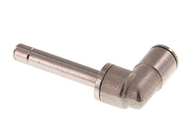 Raccord enfichable coudé 90deg 6mm x 6mm avec manchon long laiton NBR enfichable