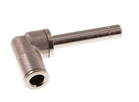 Raccord enfichable coudé 90deg 6mm x 6mm avec manchon long laiton NBR enfichable