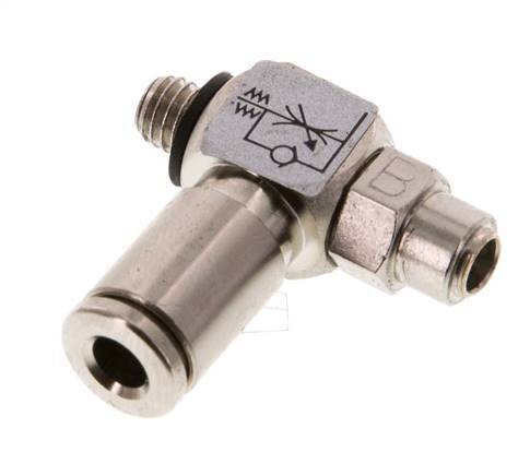 Vanne de régulation de débit Coude de sortie de compteur 4 mm - M5 Banjo à vis fendue en laiton