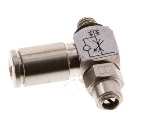 Vanne de régulation de débit Coude de sortie de compteur 4 mm - M5 Banjo à vis fendue en laiton