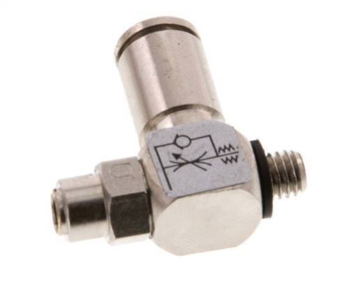 Vanne de régulation de débit Coude de sortie de compteur 4 mm - M5 Banjo à vis fendue en laiton