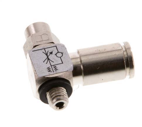 Vanne de régulation de débit Coude de sortie de compteur 4 mm - M5 Banjo à vis fendue en laiton