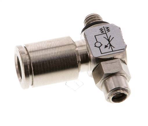 Vanne de régulation de débit Coude de sortie de compteur 6 mm - M5 Banjo à vis fendue en laiton