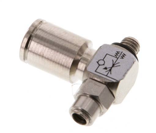 Vanne de régulation de débit Coude de sortie de compteur 6 mm - M5 Banjo à vis fendue en laiton
