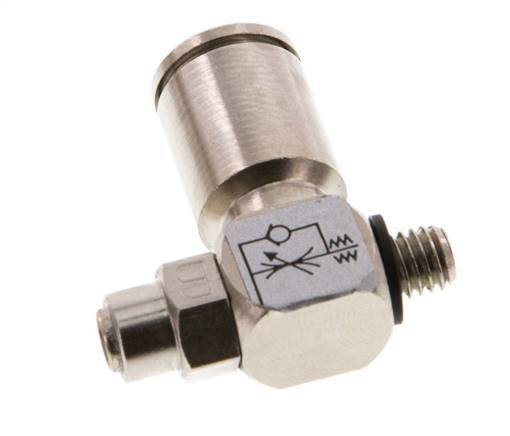Vanne de régulation de débit Coude de sortie de compteur 6 mm - M5 Banjo à vis fendue en laiton