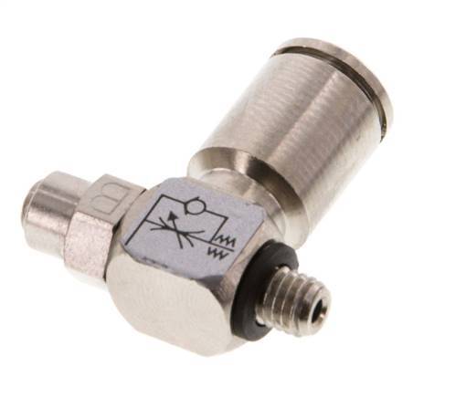 Vanne de régulation de débit Coude de sortie de compteur 6 mm - M5 Banjo à vis fendue en laiton