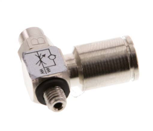 Vanne de régulation de débit Coude de sortie de compteur 6 mm - M5 Banjo à vis fendue en laiton