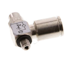 Vanne de régulation de débit Coude de sortie de compteur 6 mm - M5 Banjo à vis fendue en laiton