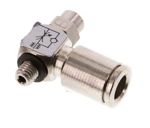 Vanne de régulation de débit Coude de sortie de compteur 6 mm - M5 Banjo à vis fendue en laiton