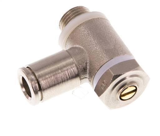 Vanne de régulation de débit Coude de sortie de compteur 6 mm - G1/8'' Banjo à vis fendue en laiton