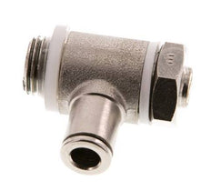 Flow Control Valve Meter-Out Elbow 6 mm - G1/4'' Brass Slotted Screw Banjo