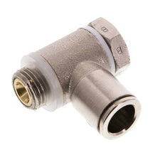 Flow Control Valve Meter-Out Elbow 10 mm - G1/4'' Brass Slotted Screw Banjo