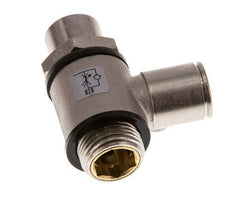 Flow Control Valve Meter-Out Elbow 10 mm - G3/8'' Brass Slotted Screw Banjo