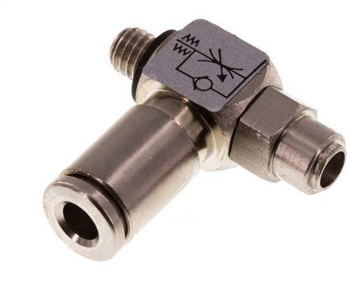 Vanne de régulation de débit Coude d'entrée 4 mm - M5 Banjo à vis fendue en laiton
