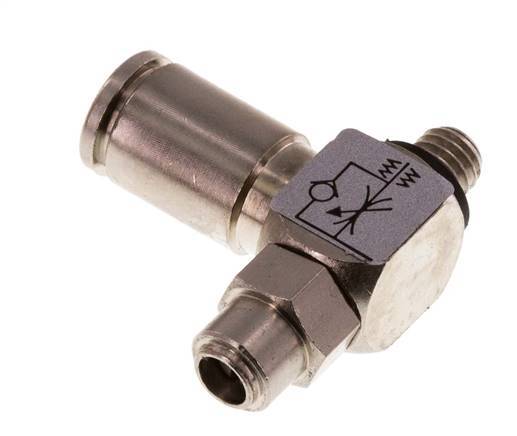 Vanne de régulation de débit Coude d'entrée 4 mm - M5 Banjo à vis fendue en laiton
