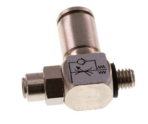 Vanne de régulation de débit Coude d'entrée 4 mm - M5 Banjo à vis fendue en laiton