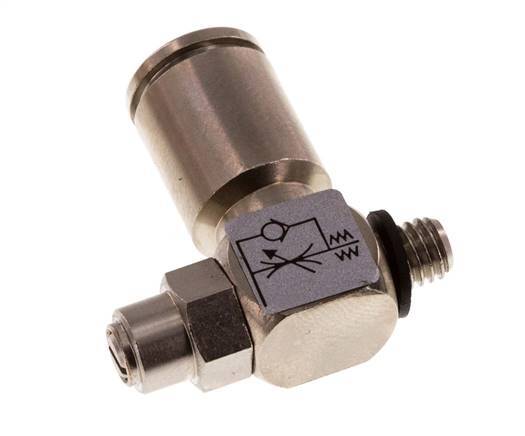 Vanne de régulation de débit Coude d'entrée 6 mm - M5 Banjo à vis fendue en laiton